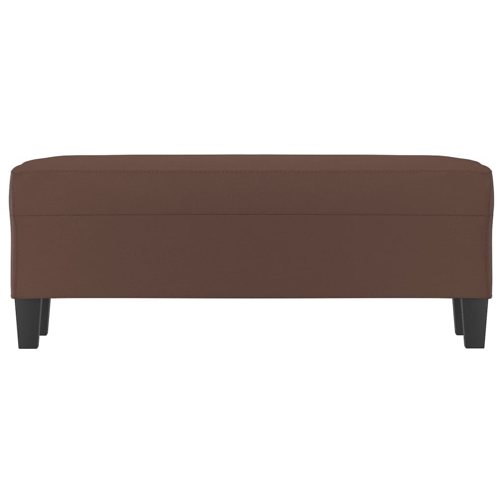 Brown Bench 100 x 35 x 41 cm Faux Leather