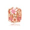 788772C01 Rose Openwork Pink Daisy Flower Charm