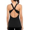 Charkleaks Womens Sports Tank Vest Sleeveless Workout Tank Top for Women Slim Fit Yoga Open Back Gym Muscle Yoga Cami
