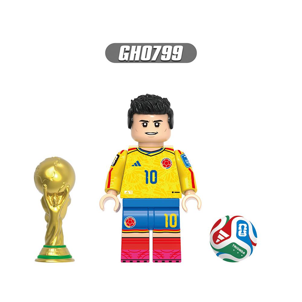 Serie Calcio Puzzle Sacchetto Giocattolo da Costruzione Figura Sacchetto OPP Blocchi di Assemblaggio Creativi per Bambini Statuetta da Collezione