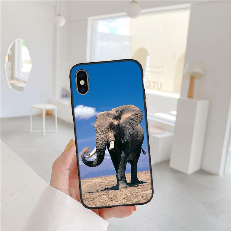 LO4 Animal Elephant Soft Shell Phone Case for Samsung Galaxy S20 S21 S22 Ultra FE + Plus A21S A22 A24 A25 A26 A30 A30S A31