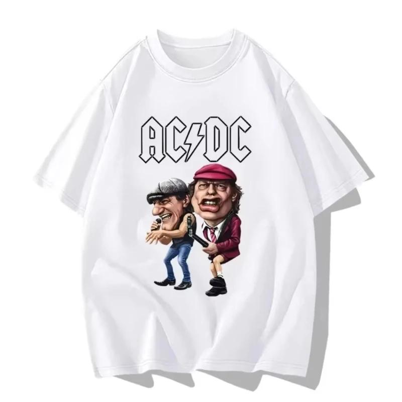 Brand New Design Street Punk Rock ACDC Band Fans Periphery Hip Hop Cotton Print Short Sleeve Men Women Loose Cotton T-shirt