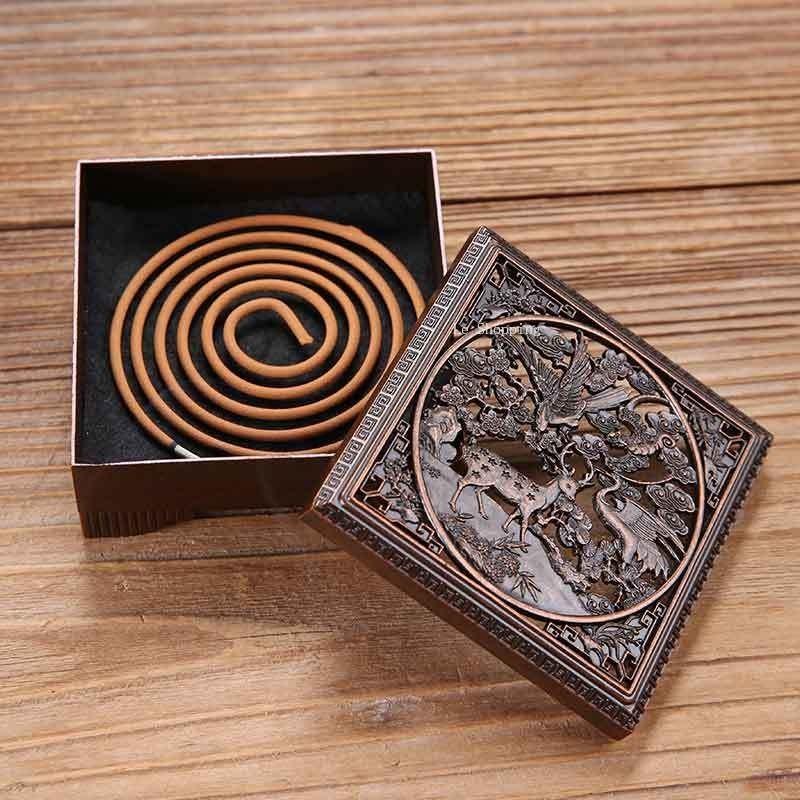 Vintage Stick Incense Buner Alloy Sleeping Incense Box Home Indoor Living Room Bedroom Tea Room Decoration Aromatherapy Tool