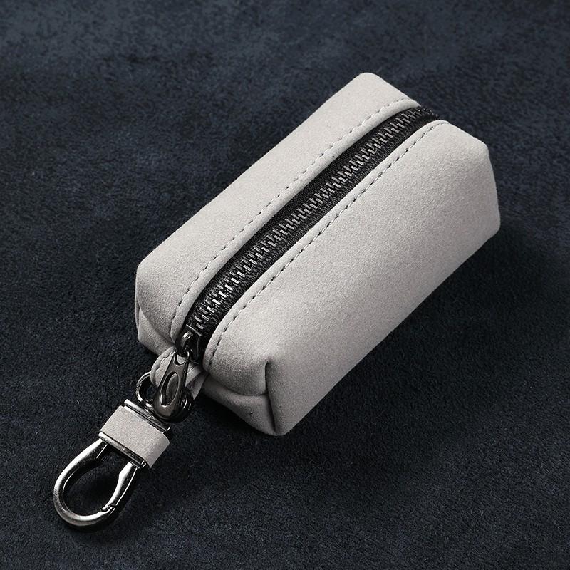 Genuine Leather Keychain Bag Men Women Key Holder Organizer Pouch Car Key Bag Simple Housekeeper Key Case Gifts Mini Card Bag
