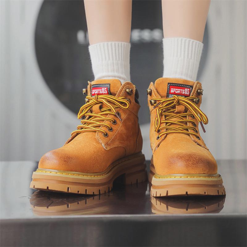 Martin Boots Herren Sommer neue High-Top Wüstenstiefel Britischer Stil kurze Stiefel Retro Mid-Cut Workboots 2118-H