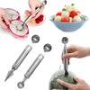 2PCS/Pack Fruit Ball Scoop Tools Stainl Steel Shaping Spoon Digging Balls Carving Shapes Fruit Salad Kitchen Camping Gadgets ZYF