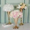 Romantic Wedding Flower Vases Golden Silver Centerpiece Vases Elegant Candle Holder  Party