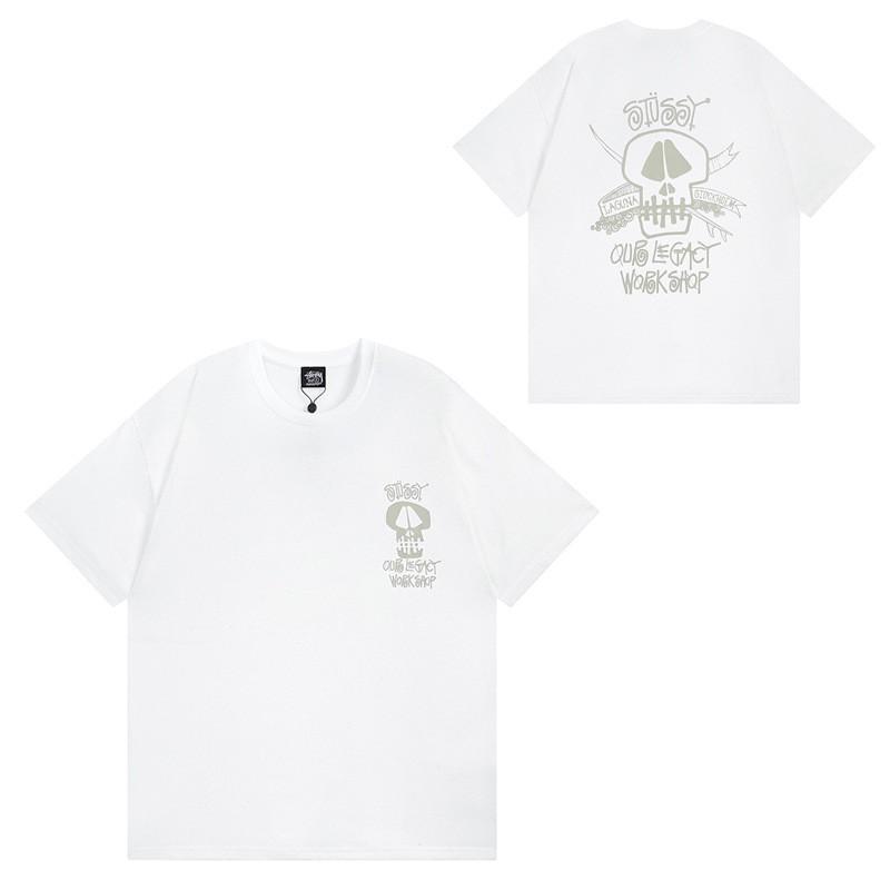 Short Sleeve T-Shirt Couples Street Style Letter Print Loose Fit Breathable Top