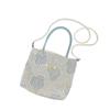 Simple Flower Canvas Bag Student Large Capacity Handheld Women's Bag Sundries Storage Hand Carry Small Square Bag
