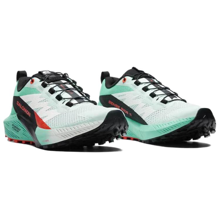 SALOMON Sense Ride 5 Comfortable Versatile Non-Slip Breathable Low-Top Running Shoes Women Sneaker Gulf-Green 476983