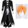 Anime BLEACH Kurosaki Ichigo Cosplay Kostým Japonská Manga Cosplay Černobílý Oblek Halloween Uniforma pro Hraní Rolí pro Muže