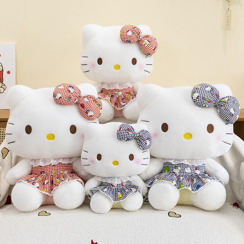 Soft Adorable Cat Plush Toy Doll Cute Bow Design For Collect Gift