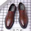 Mens Luxury Dress Leather Shoes Elegant Slip On Casual Oxford Shoes Moccasin Pointed Toe Male Footwear Autumn