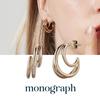 Monograph Aria Earrings Mger0259 14K Gold Plated