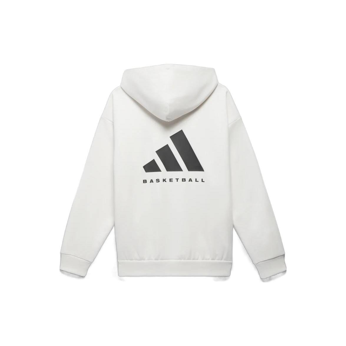 Adidas Sweatshirts Unisex White Hooded Moderate Regular IA3439- XL