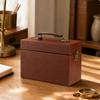 Distressed Vintage Wooden Box with Metal Clasp Rustic for Display Shelf, Bedroom