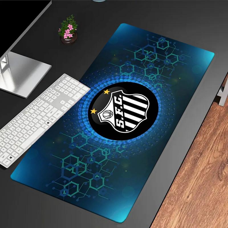 Santos Futebol Emblem mouse pad, rubber base, esports desk mat, mouse pad for gamers and office use, gaming desk , easy to clean mat