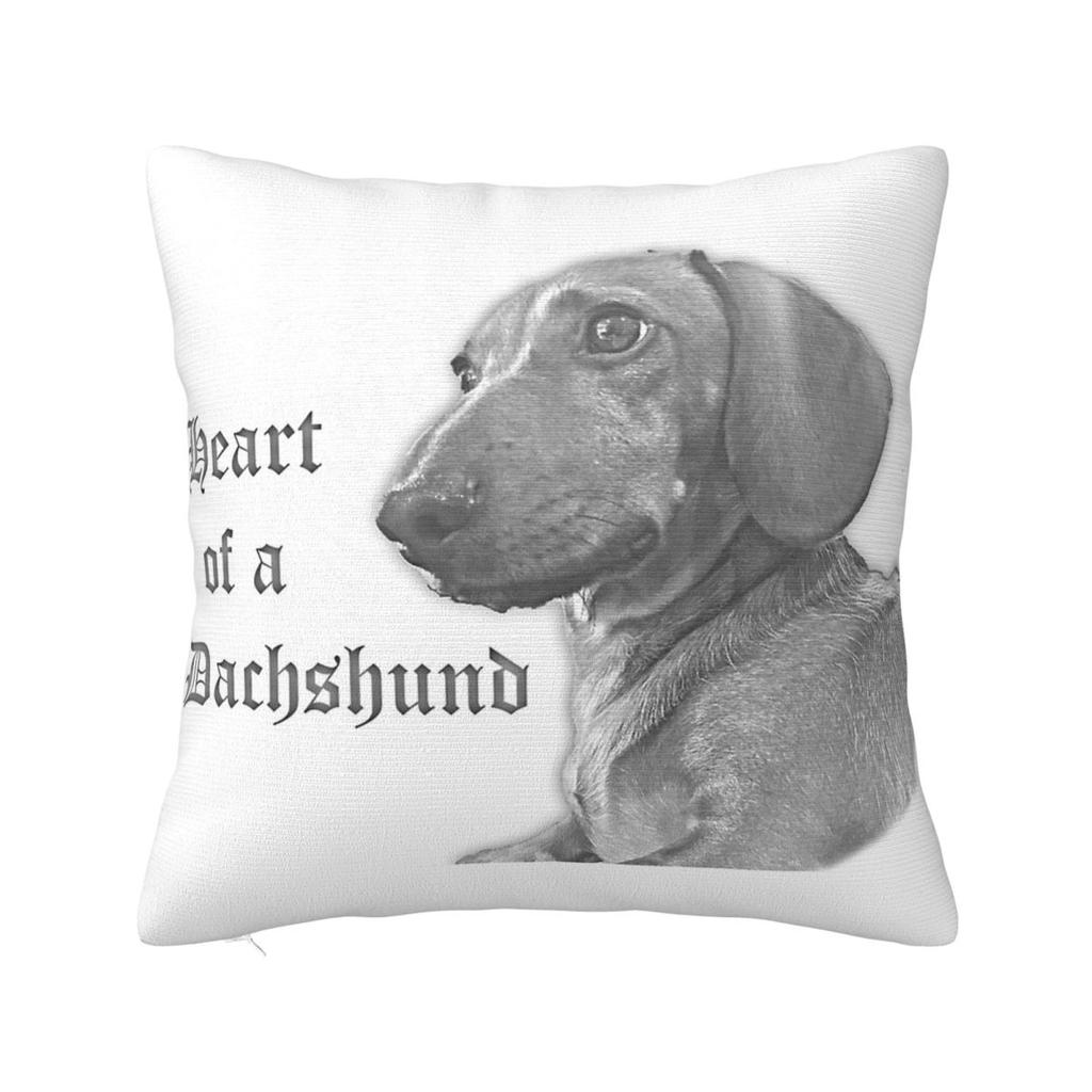 Dachshund Valentines Day Pillow Covers Polyester Home Dogs Animal Cushion Cover Cool Decorative Pillow Cover 4545