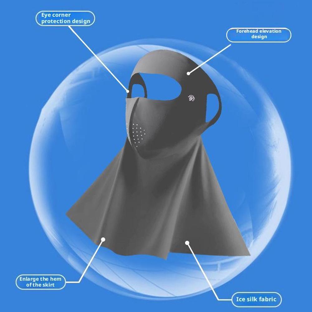 Women's Sunscreen mask Breathable ice Silk Veil Anti-UV face and Neck Cover Suitable for Summer Cycling Outdoor Sports