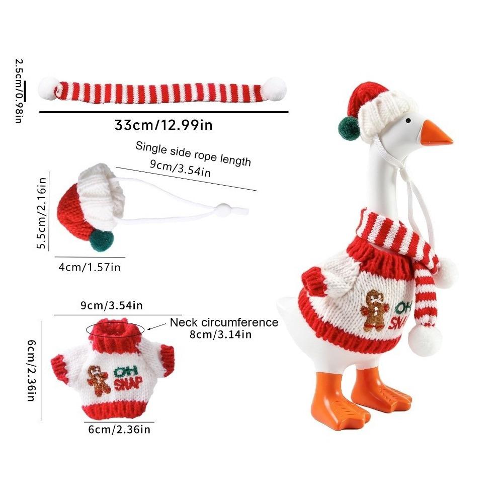 Adjustable Porch Goose Outfit Set Xmas Accessories Multiple Styles Large Decorative Goose Costume Holiday Goose Accessories
