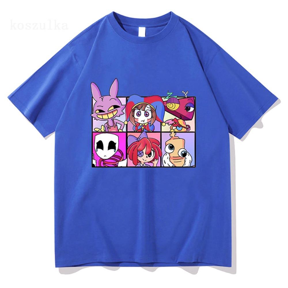 THE AMAZING DIGITAL CIRCUS Print T-Shirt Men Women Casual High Quality Pomni The Jester Ramen T-Shirts Short Sleeve Tees