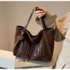 Autumn and Winter Retro Large-capacity Bag Women's 2024 New Fashion Commuter Shoulder Bag Suede Matte Tote Bag