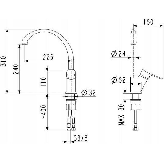 Mixer KFA LEONIT Chrome 5313-615-00