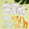 3D Jungle Animals Giraffe/Lion/Elephant Silicone Mold Fondant Chocolate Mould Cake Decorating Tools DIY Clay Bakeware Model