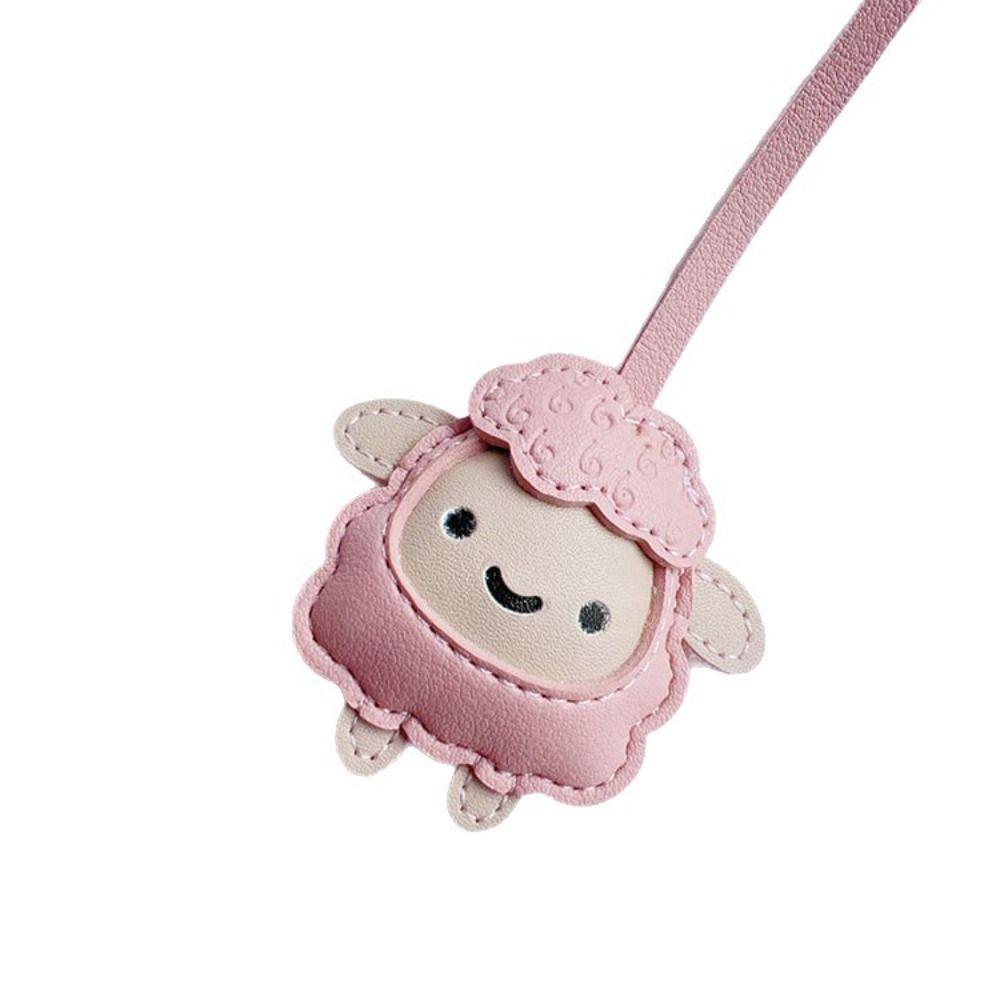 Goat PU Leather Sheep Bag Charm Cartoon Sheep Keychain Fashion Lamb Pendant Bag Decoration