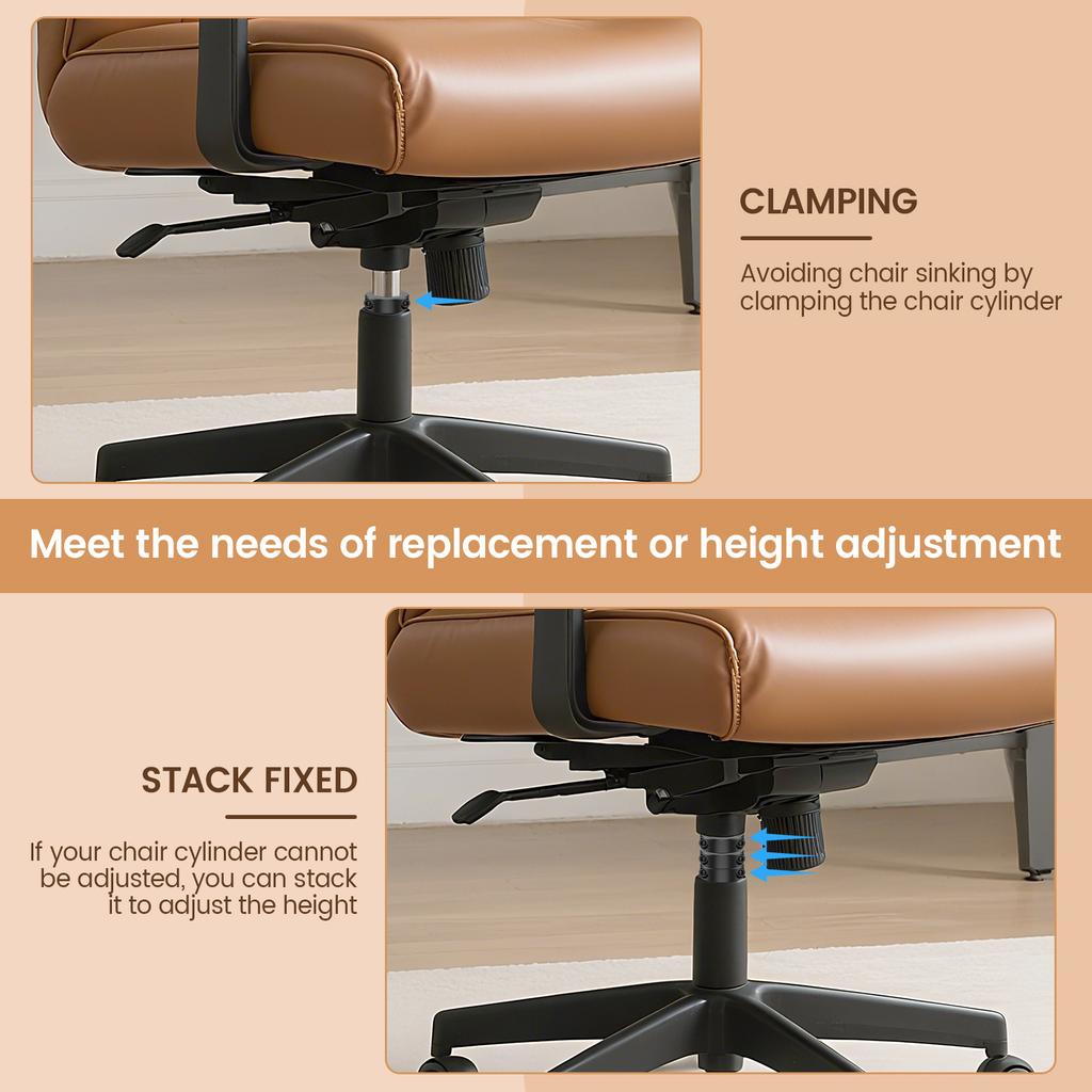 4Pcs Office Chair Sagging Fix Clamp Steel Office Chair Saver Kit Stop Sinking Without Cylinders Replacement for Repair for Home