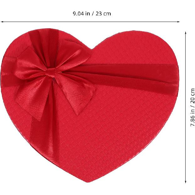 Empty Heart Shaped Box: Present Decorative Boxes with Lids for Valentines Day, Wedding, Bridal Shower, Anniversary, Birthday Party Goodie Boxes