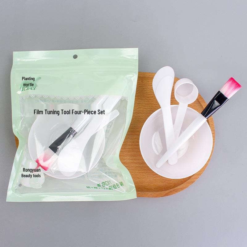 

Zhiwei 4-Piece Beauty Spa Set: Mask Bowl, Brush, Mixing Stick, Measuring Spoon