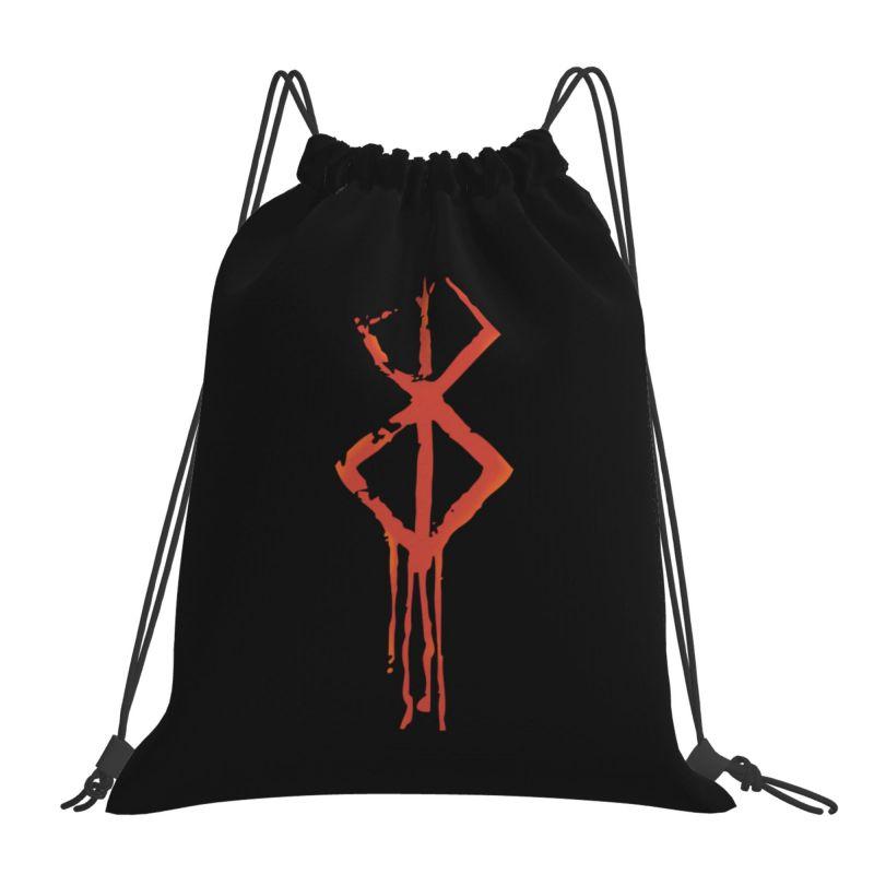 Custom Anime Pattern Drawstring Backpack Lightweight Foldable Sports Gym Bag Water Resistant String Sackpack for Training