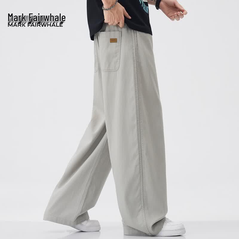 Mark Fairwhale Men's Lyocell Blend Drawstring Straight Casual Pants