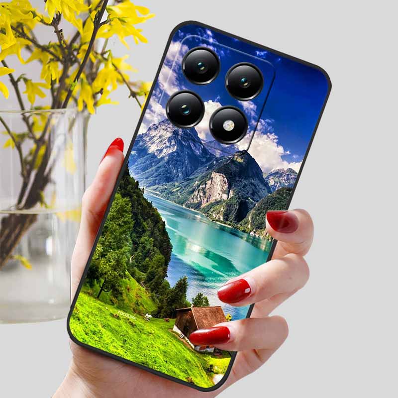 For Xiaomi 14T / 14T Pro Case Fashion Black TPU Marble Painted Cover for Xiaomi 14T Pro Shockproof Shell Capa Silicon Bag 6.67''