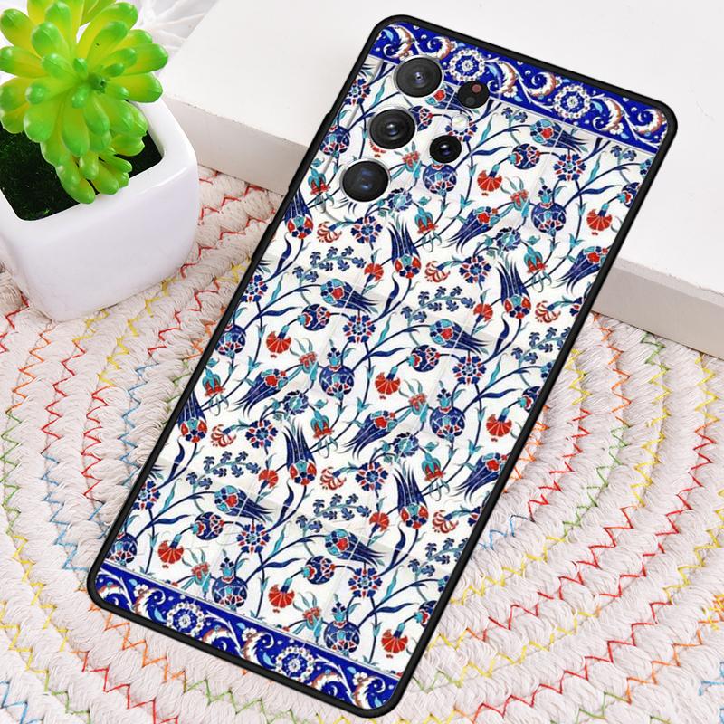 Moroccan Mosai Tile Pattern Silicone Phone Case For Samsung Galaxy Note 10 Pro S26 S25 S24 S23 S22 S21 Plus S25Ultra Capa Cover