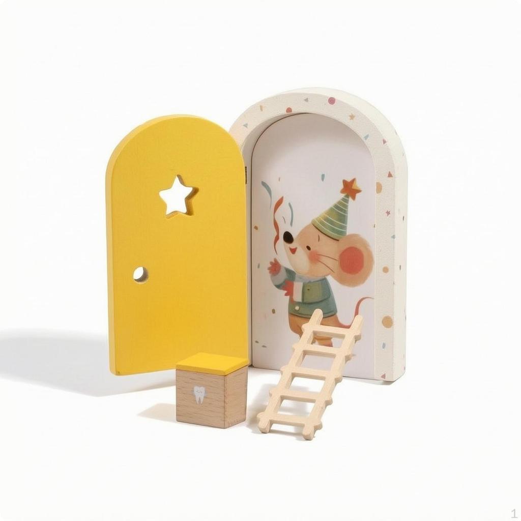 Fairy Door Hinged Wooden Arched Craft Pieces for Crafters, Kids, Dollhouse, Skirting