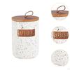 Airtight Ceramic Canister with Wooden Lid for Kitchen And Pantry