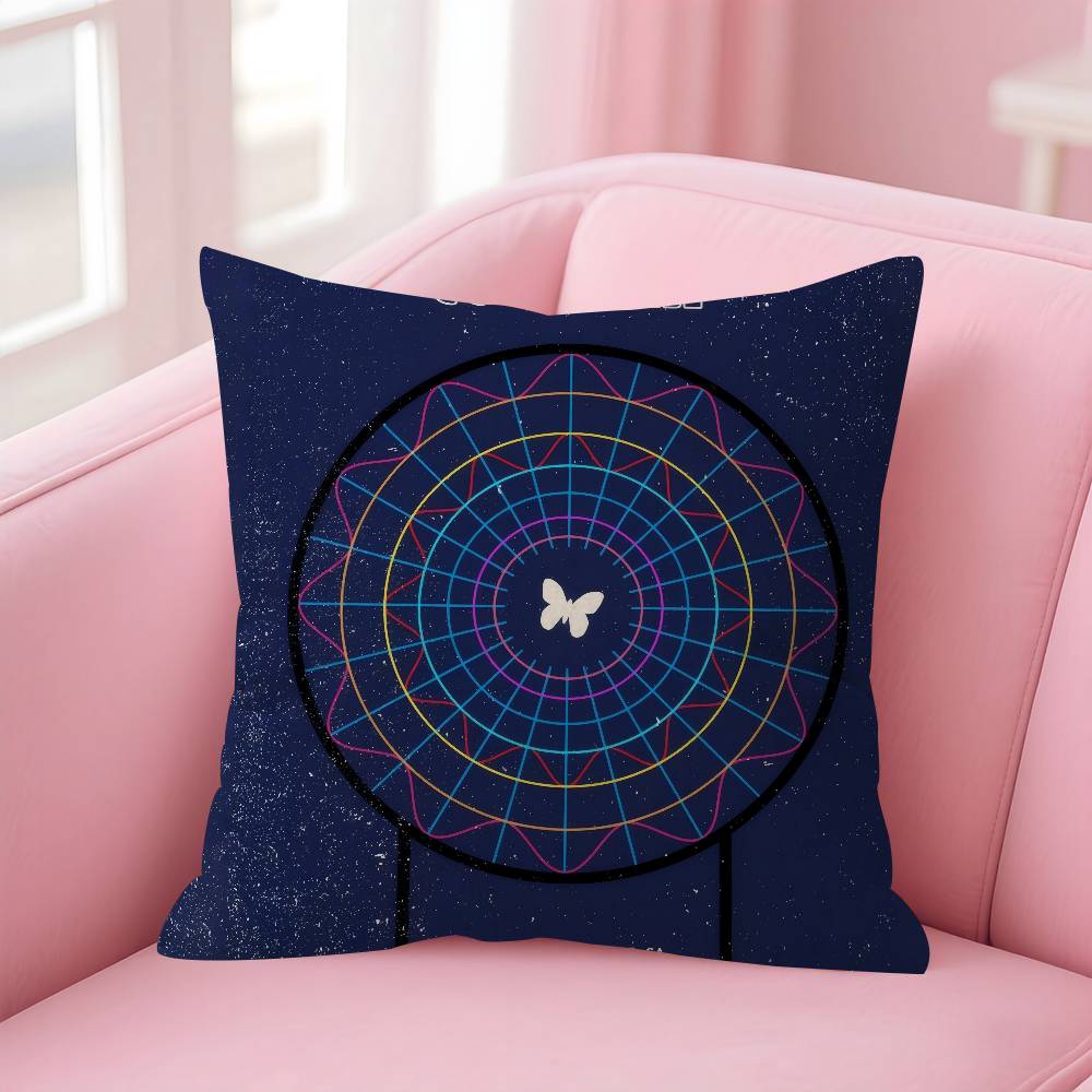 Band CColdplay Moon Music Maple Design Cushion Cover Happy Autumn Harvest decor Holiday Decorati Pillow Cover