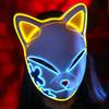 Mask Cosplay Mask Demon Slayer Mask Luminous Mask Luminous Mask Fox Mask Event Festival Costume Cosplay [Abuqino] (True Fox)