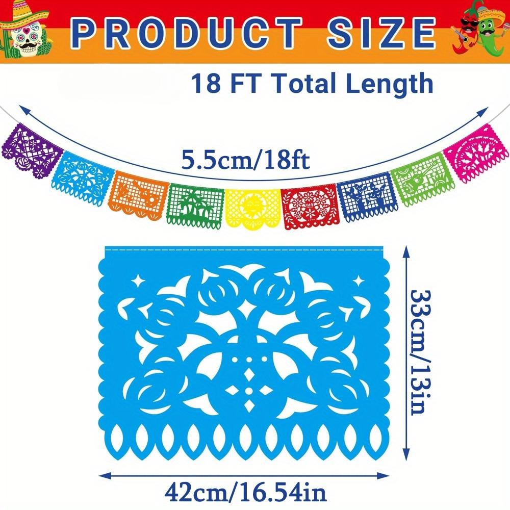 

2 шт. Украшения для вечеринки «День мёртвых» 1 шт. Баннер «Фиеста» с 9 флажковым баннером для вечеринки в мексиканском стиле «День мёртвых» Подвесной декор Принадлежности для домашней вечеринки 2sets