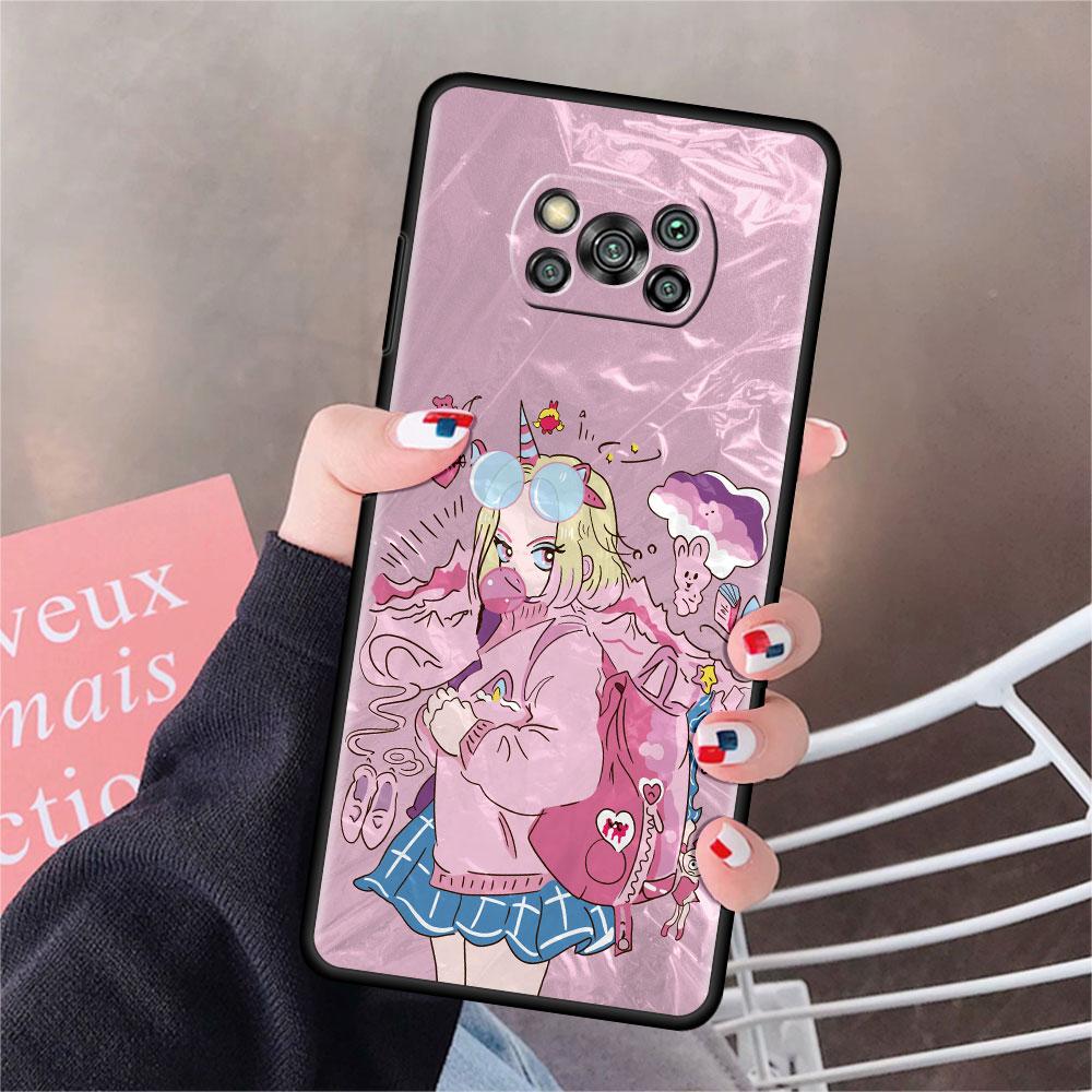 Case For Xiaomi Mi Poco X3 NFC X4 Pro F3 F4 GT M4 M3 F1 C40 11 Lite 11T Soft Silicone Funda Phone Cover Opera Retro Girl Shell