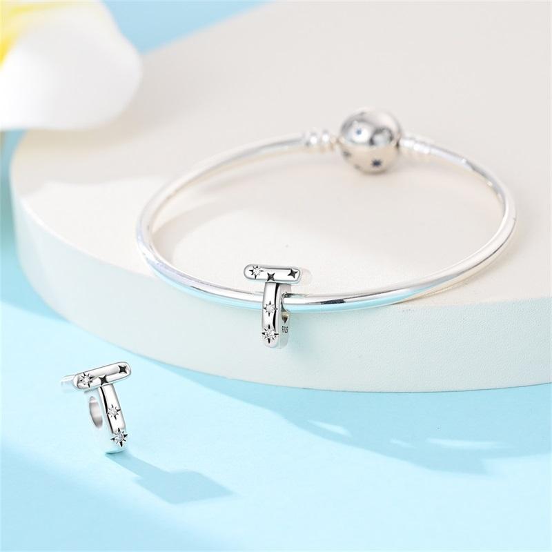 Copper Star Sun Letter T Beads Versatile Jewellery Fit Original Bracelet Necklace For Women Diy Gift