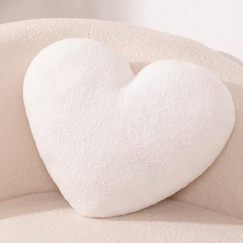 Themed Heart Fluffy Pillow Toy With Soft Cover For Living Room Doll Styling