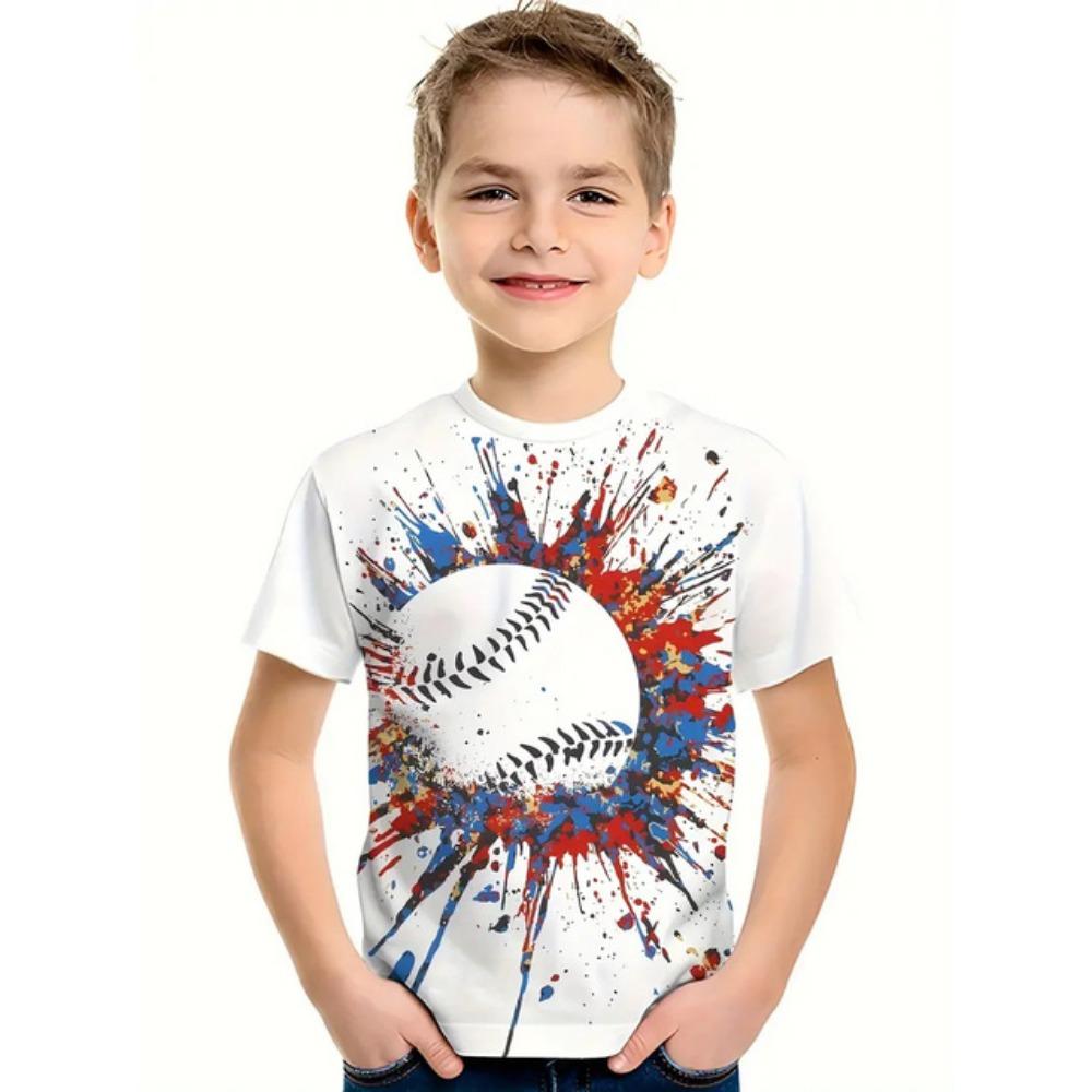 Sports Football 3d Print Tee Shirt Kids Boys Clothes Short Sleeve Casual Children's Clothing Fashion T Shirt For Boys