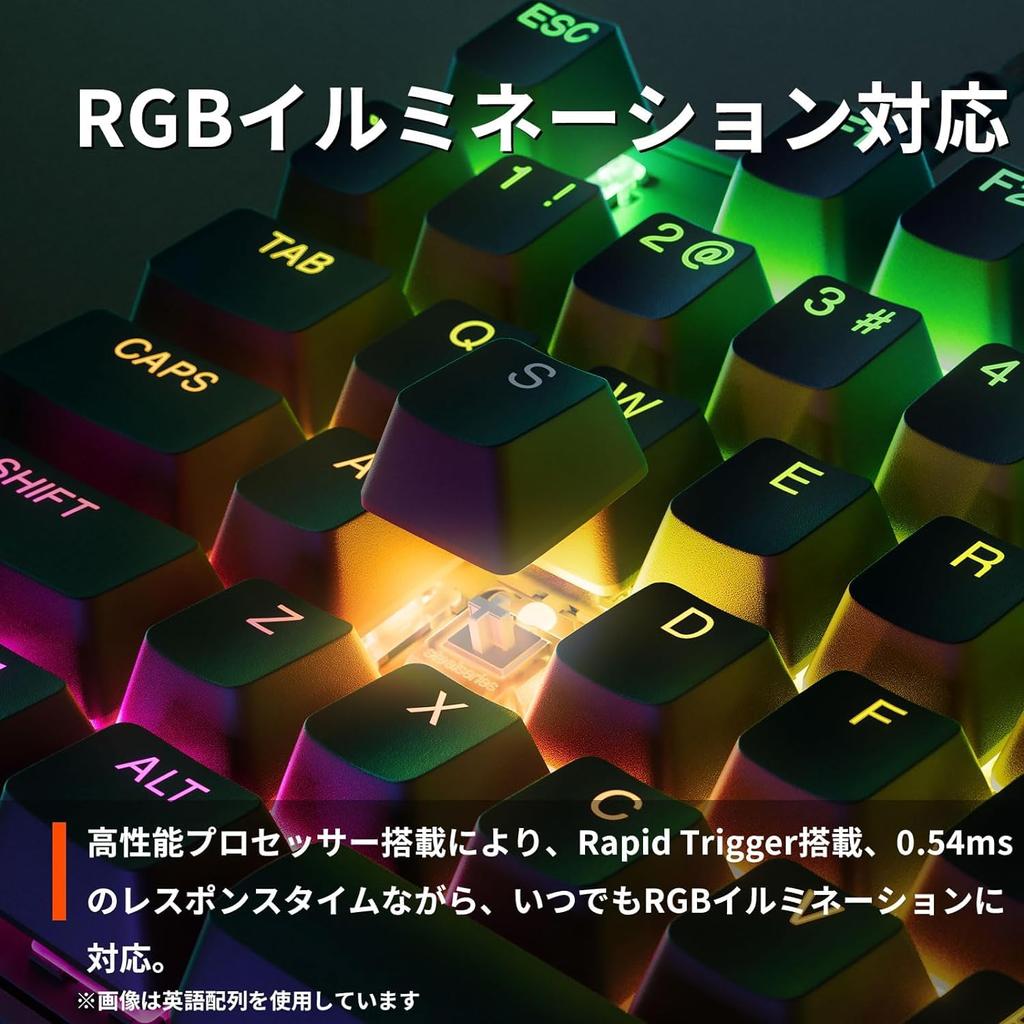 SteelSeries Gaming Keyboard Tenkeyless Wired Japanese Layout OmniPoint Switch Equipped with Organic EL Display Apex Pro TKL (2023) 64861 Black [Item]
