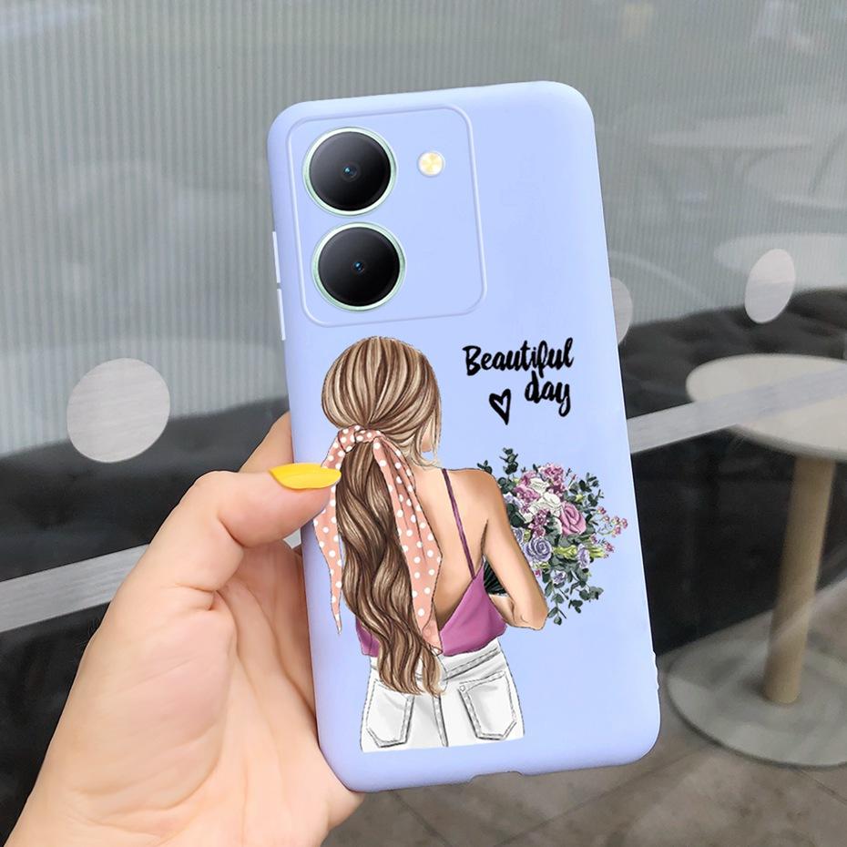 For Vivo Y36 Case 2023 Cute Love-heart Pattern Jelly Silicon Soft Phone Back Cases Cover For VivoY36 Y 36 4G 5G V2247