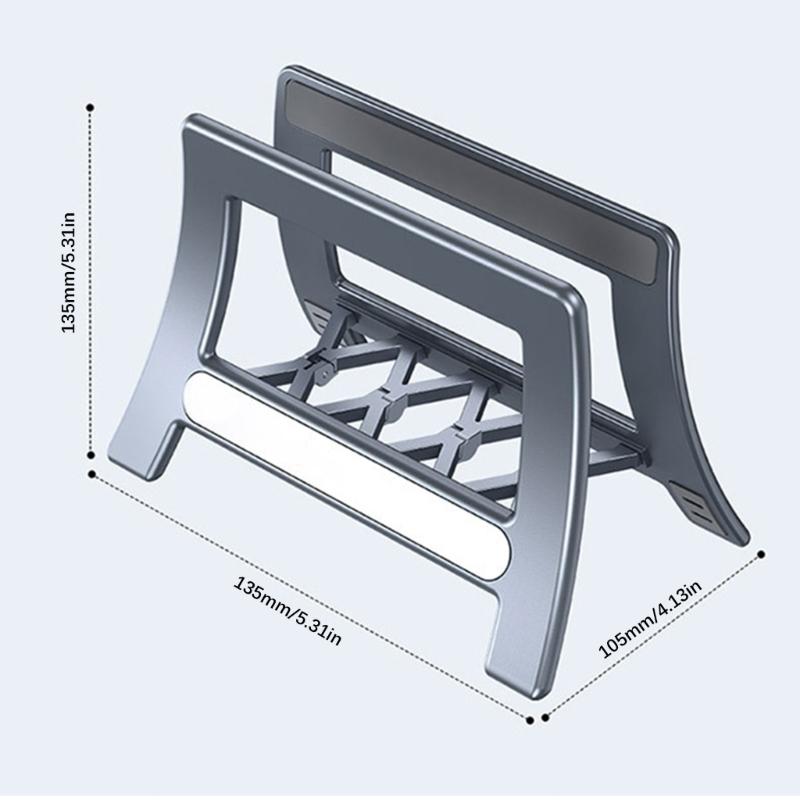 Universal Laptop Tablets Vertical Stand Holder With AntiSlip Silicone For Pad Desktop Organization And Better Cooling