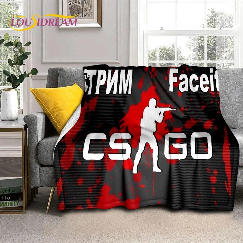Counter Strike Game,CS GO,Gamer 3D Blanket,Soft Throw Blanket for Home Bedroom Bed Sofa Picnic Travel Office Cover Blanket Kids