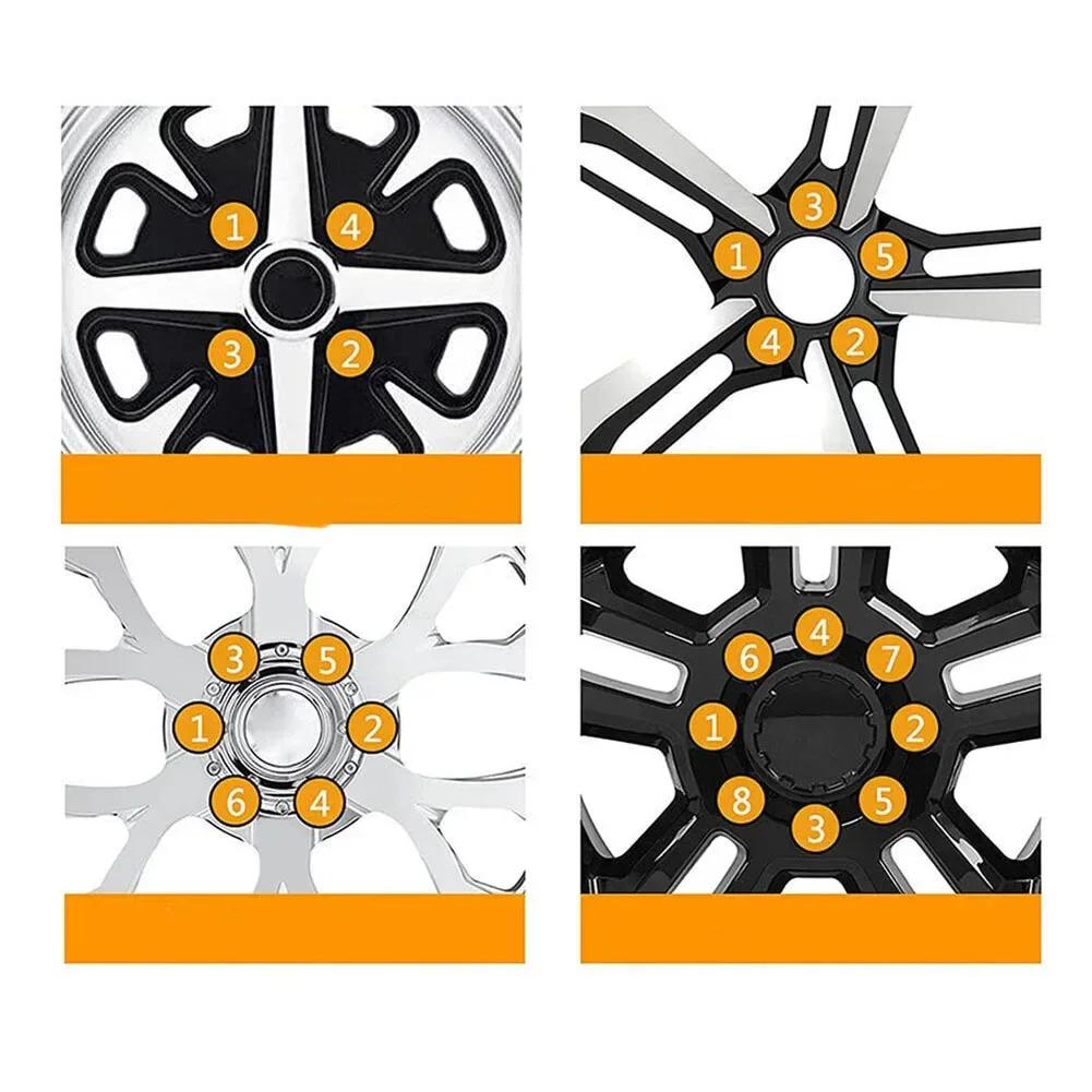 For Vehicles With Wheel Studs Requiring A 1/2"-20 Thread Wheel Nuts 12x1.5 Black Wheel Nuts 19mm(3/4") 24pcs